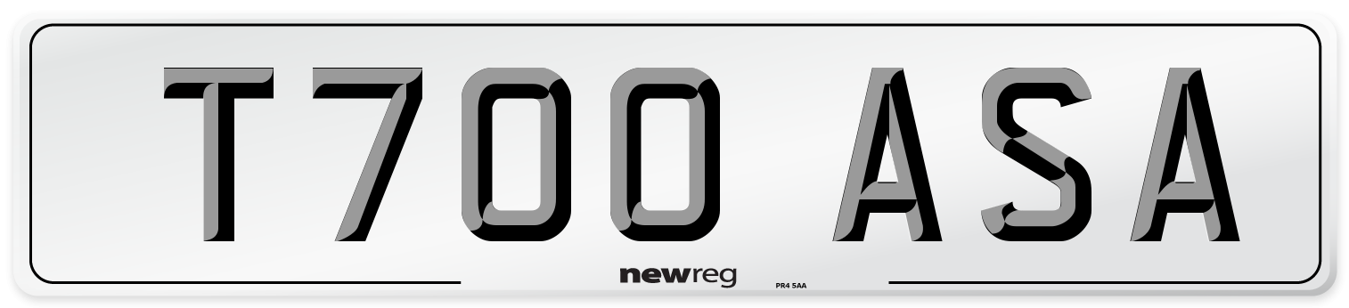 T700 ASA Number Plate from New Reg
